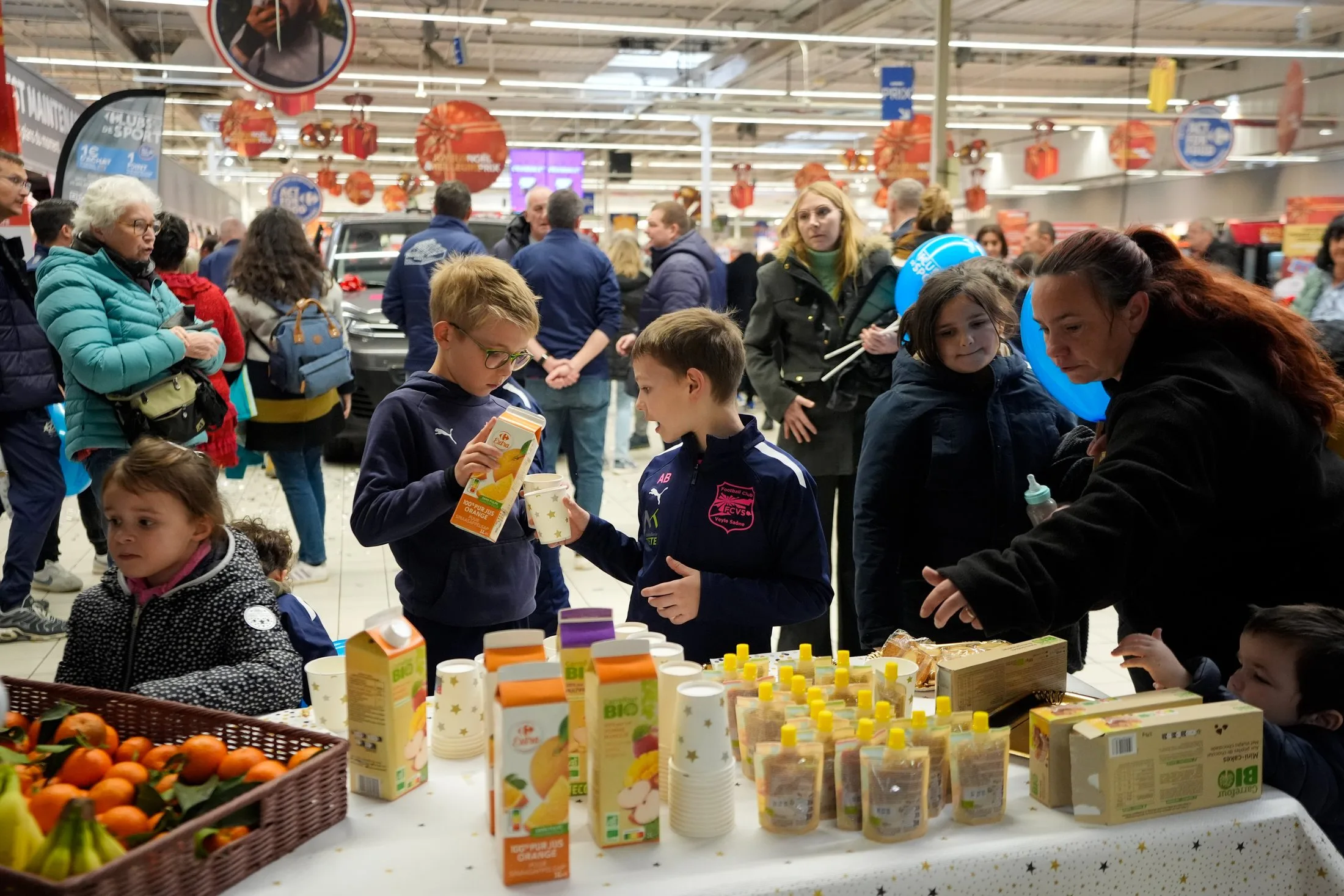 Atelier dégustation en magasin, Carrefour Crêches-sur-Saône — activation GMS