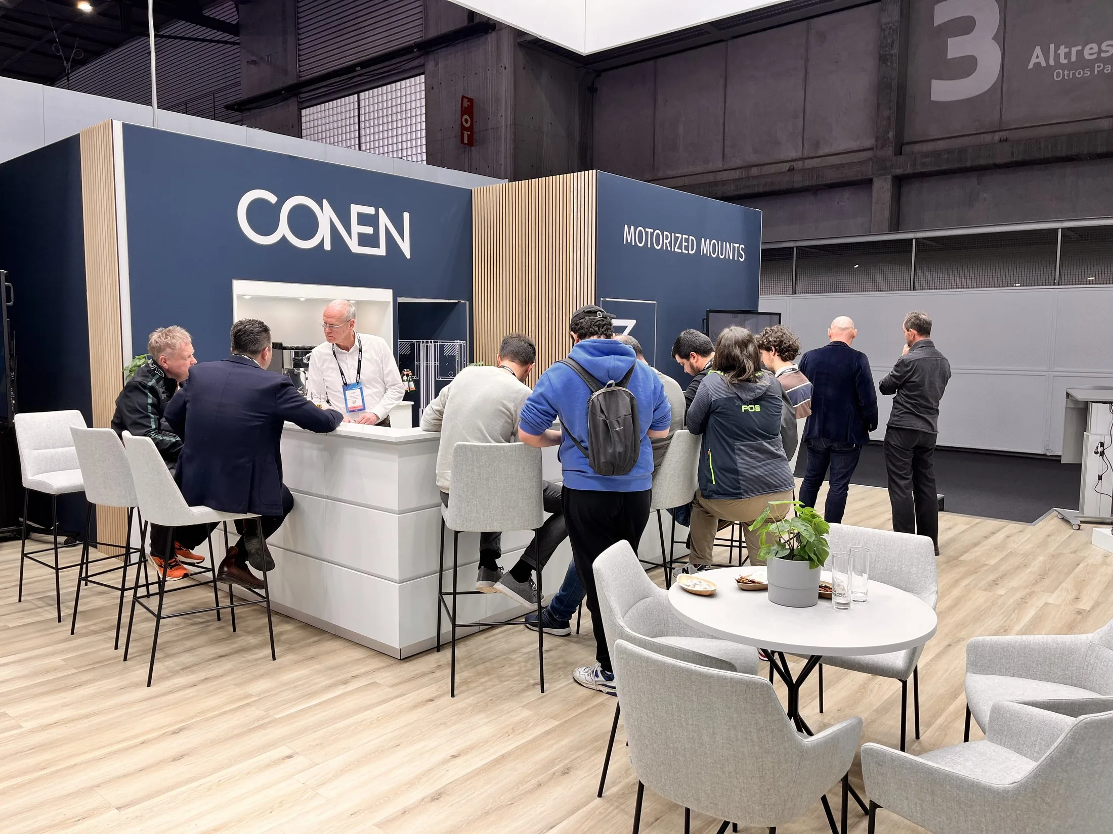 Stand CONEN — salon ISE 2025 — Barcelone — espace rendez-vous du stand