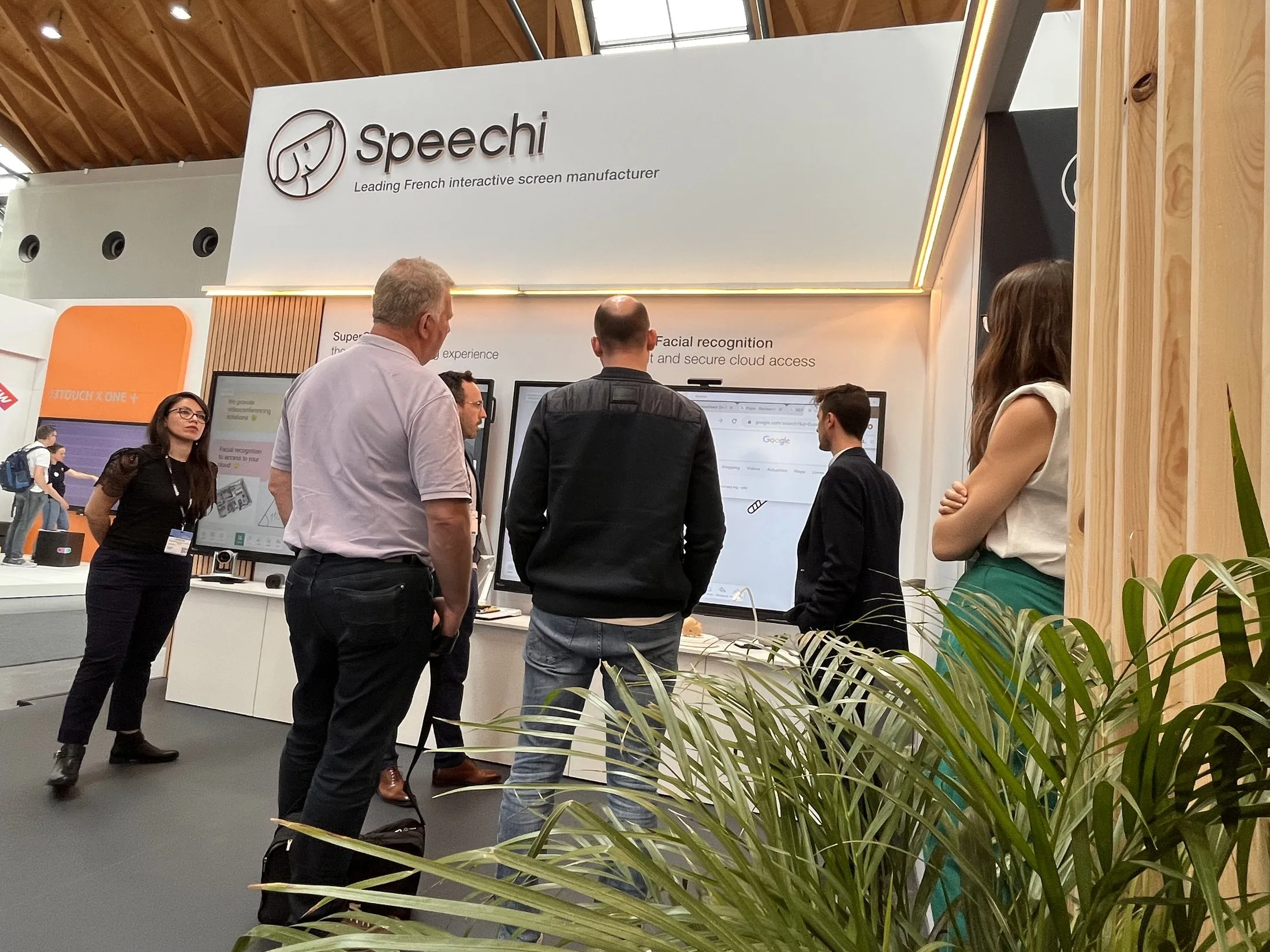 Stand Speechi — salon Learntec 2023 — Karlsruhe — démonstration de la reconnaissance faciale